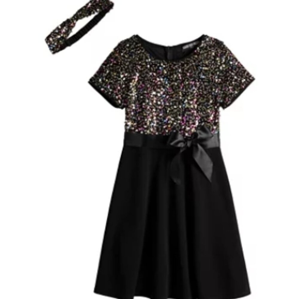 Sequined Dress and Hair Band